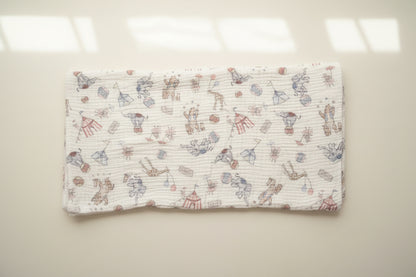 baby blanket with cartoon animal pattern